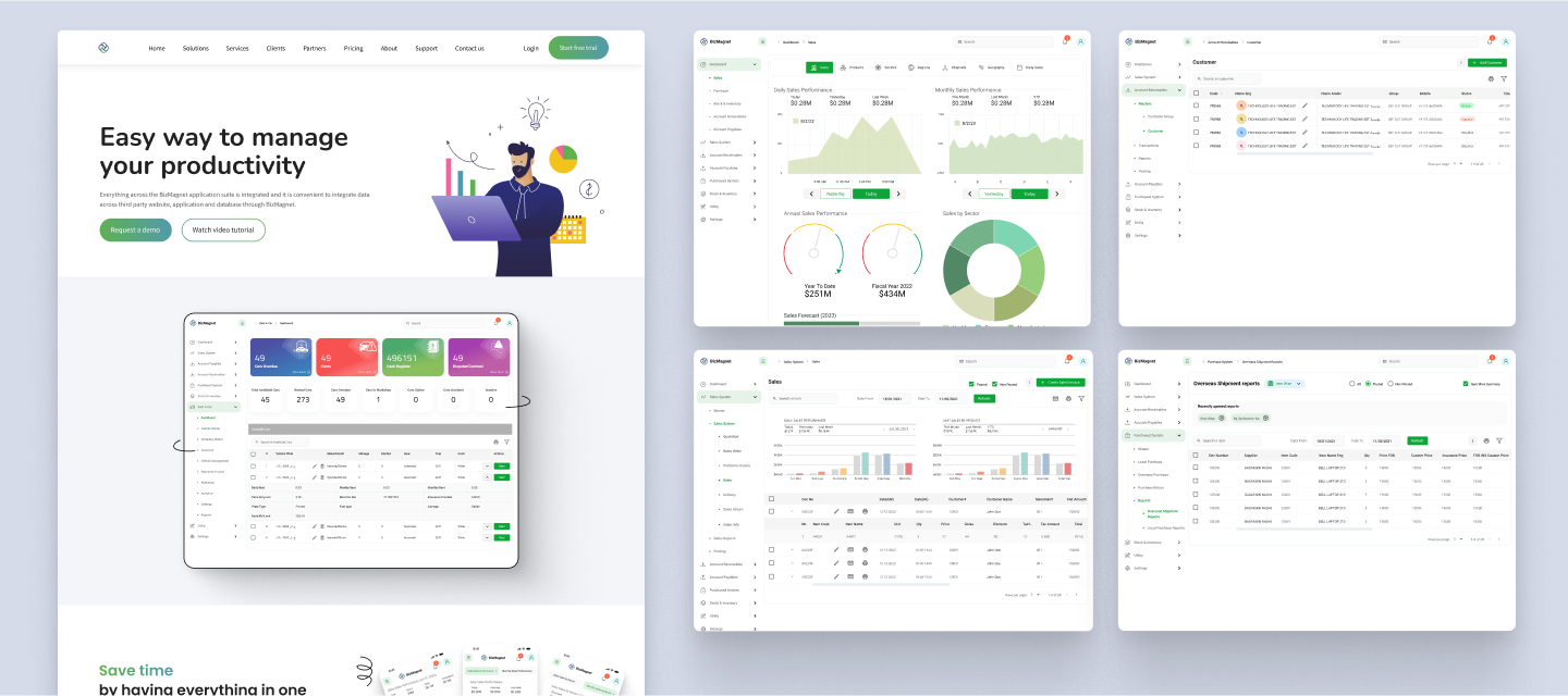 BizMagnet ERP design 2